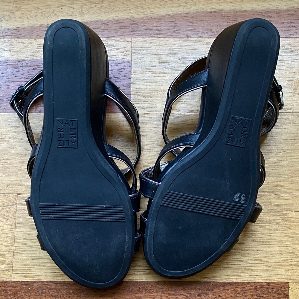 Naturalizer Black Strappy Sandals - Picture 3 of 4
